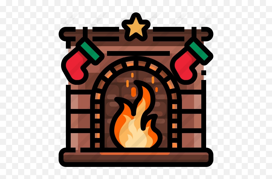 Fireplace - Free Christmas Icons Clip Art Png,Fireplace Fire Png