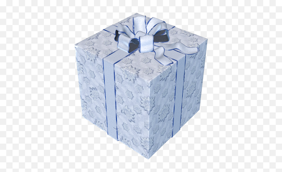 Blue Present Box With Bow Png Clipart - Box,Present Transparent Background