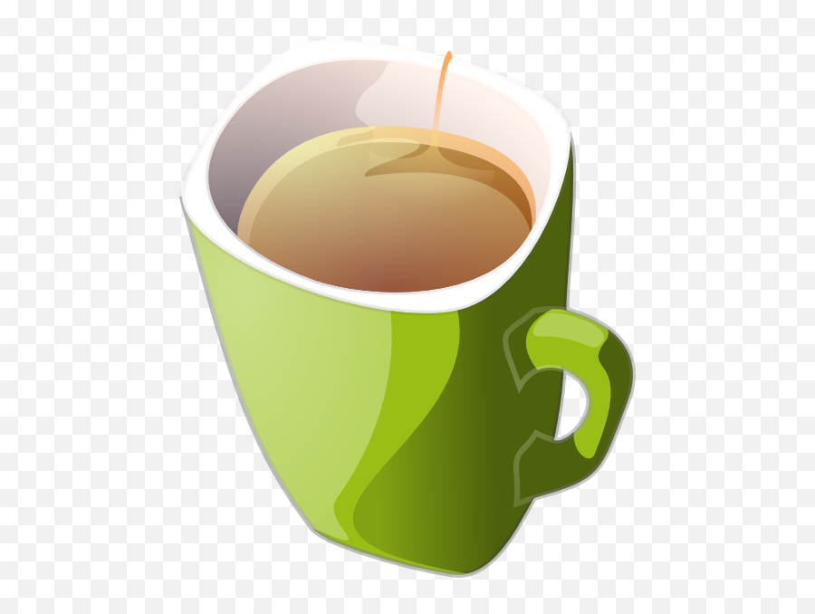 Green Cup Tea Clip Art - Vector Clip Art Online Png,Tea Cup Png