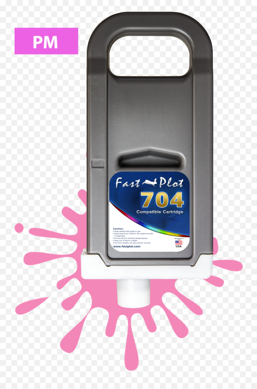 Fastplot Compatible Ink Cartridge Replacement For Canon 704 - Photo Magenta Splash Ink Png,Canon Logo Png
