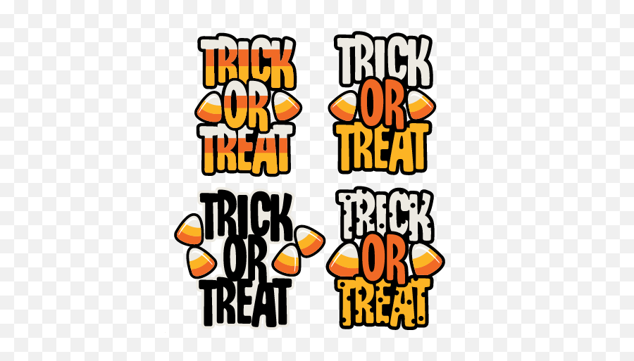 Download Hd Trick Or Treat Title Scrapbook Cut File Cute - Trick Or Treat Halloween Clipart Png,Trick Or Treat Png