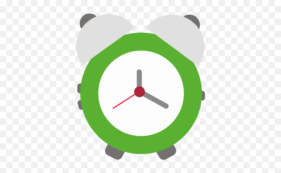 Green Flat Alarm Clock - Transparent Png U0026 Svg Vector File Png Reloj Despertador Verde Caricatura,Alarm Clock Png