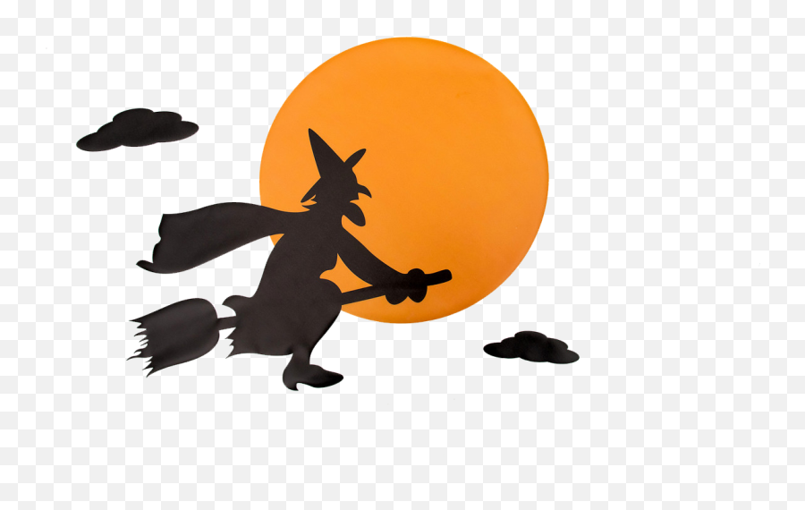 Library Of Witch Moon Clip Free Stock - Imagem De Bruxas Assustadoras De Halloween Png,Cartoon Moon Png