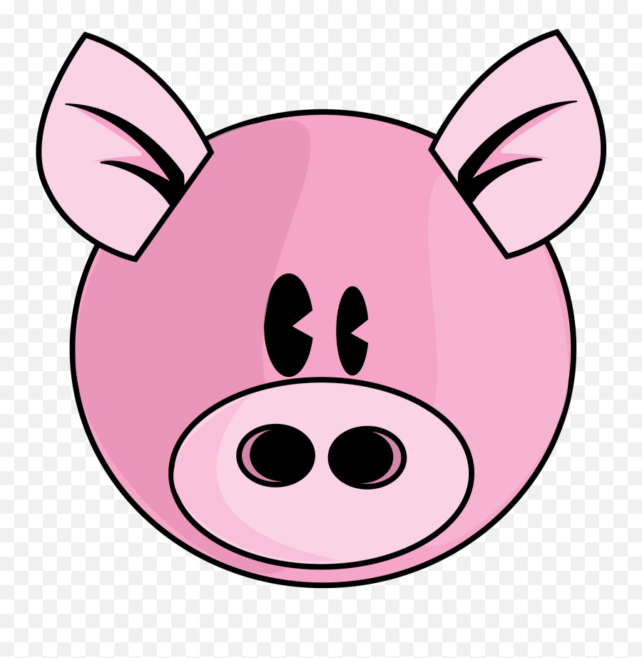 Hd Transparent Pig Face - Pig Head Cartoon Png,Cute Face Png