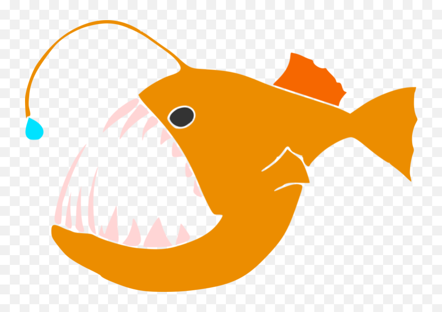 Deep Sea Fishing - Angler Fish Free Clip Art Png,Fish Emoji Png