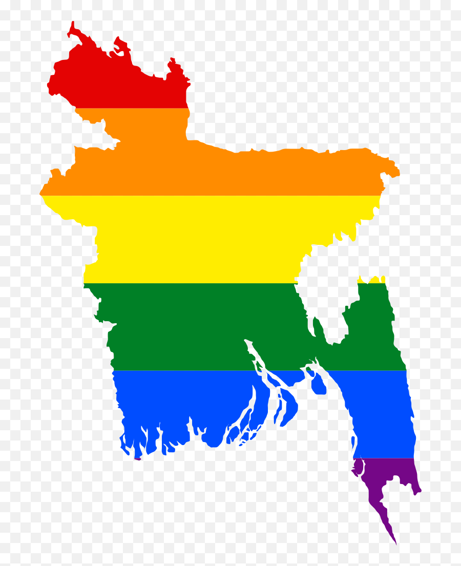 Lgbt Flag Map Of Bangladesh - Bangladesh Flag Full Size Bangladesh Map Vector Png,Lgbt Flag Png