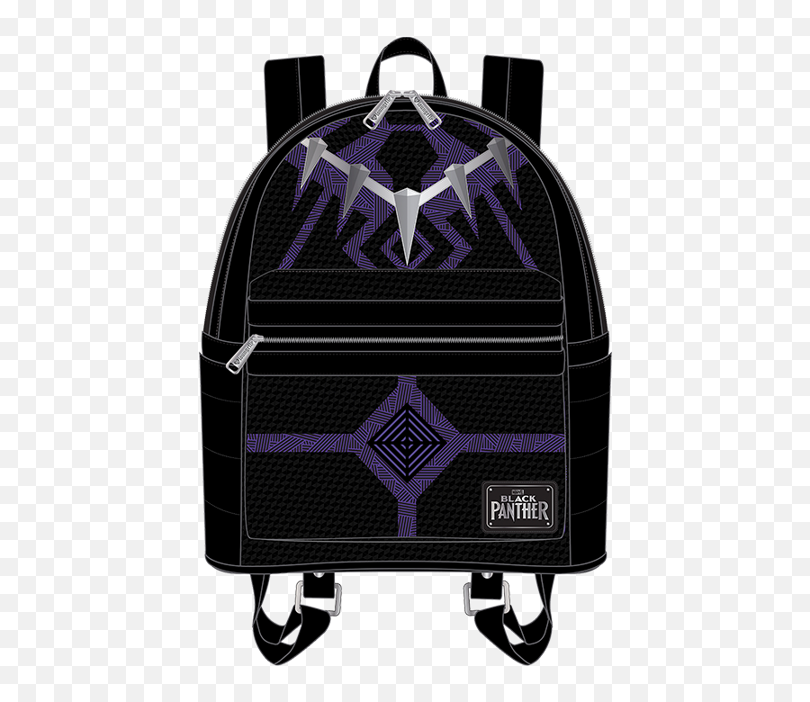 Black Panther Backpack Mask Movie Logo All Over Print - Black Panther Mini Backpack Png,Black Panther Logo