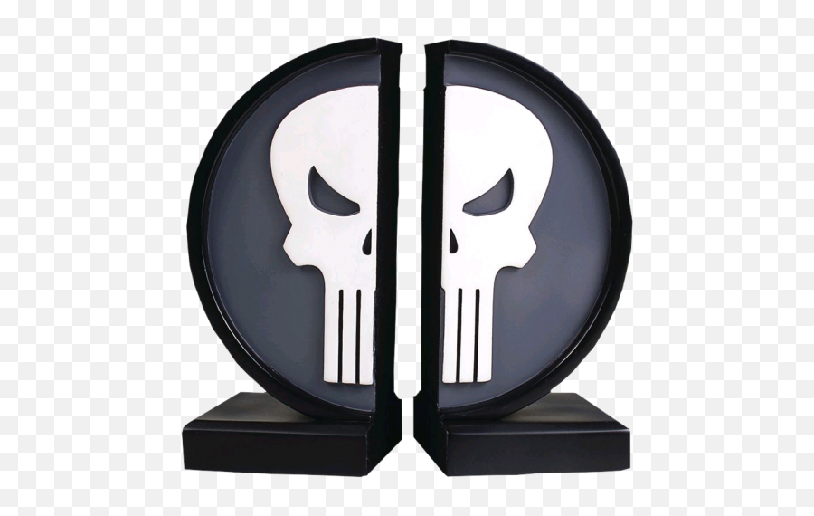 The Punisher - Logo Bookends Marvel Punisher Logo Resin Bookends Png,Punisher Logo Png