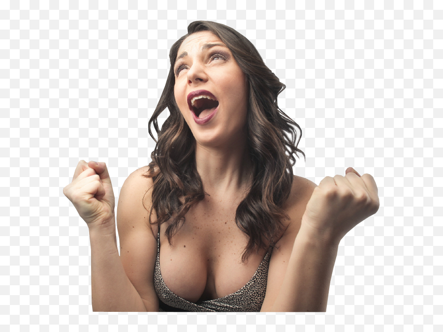 Excited Sexy Woman With Clenched Fists - Sexy Woman Png Transparent,Sexy Woman Png