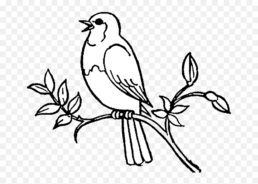 Bird Birds Clipart Black And White Free 1260533 - Png Cute Birds Clipart Black And White,Bird Clipart Png