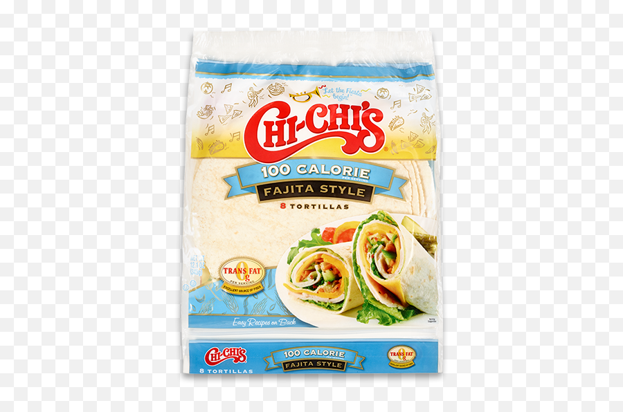 Fajita Style Tortillas 100 Calorie Chi - Chiu0027s Chi Flour Fajita Tortilla Png,Tortilla Png