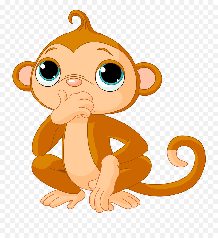 Cute Cartoon Monkey Png Transparent - Transparent Png Monkey Clipart,Monkey Transparent