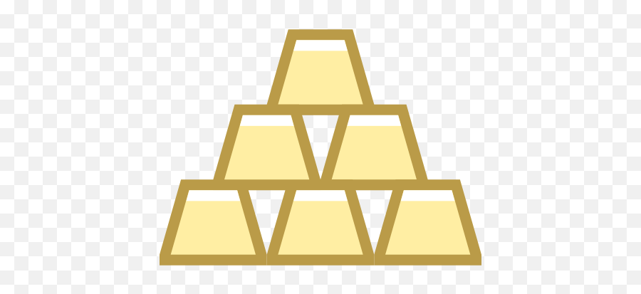 Gold Bars Icon - Free Download Png And Vector Gold Bars In A Pyramid,Gold Vector Png
