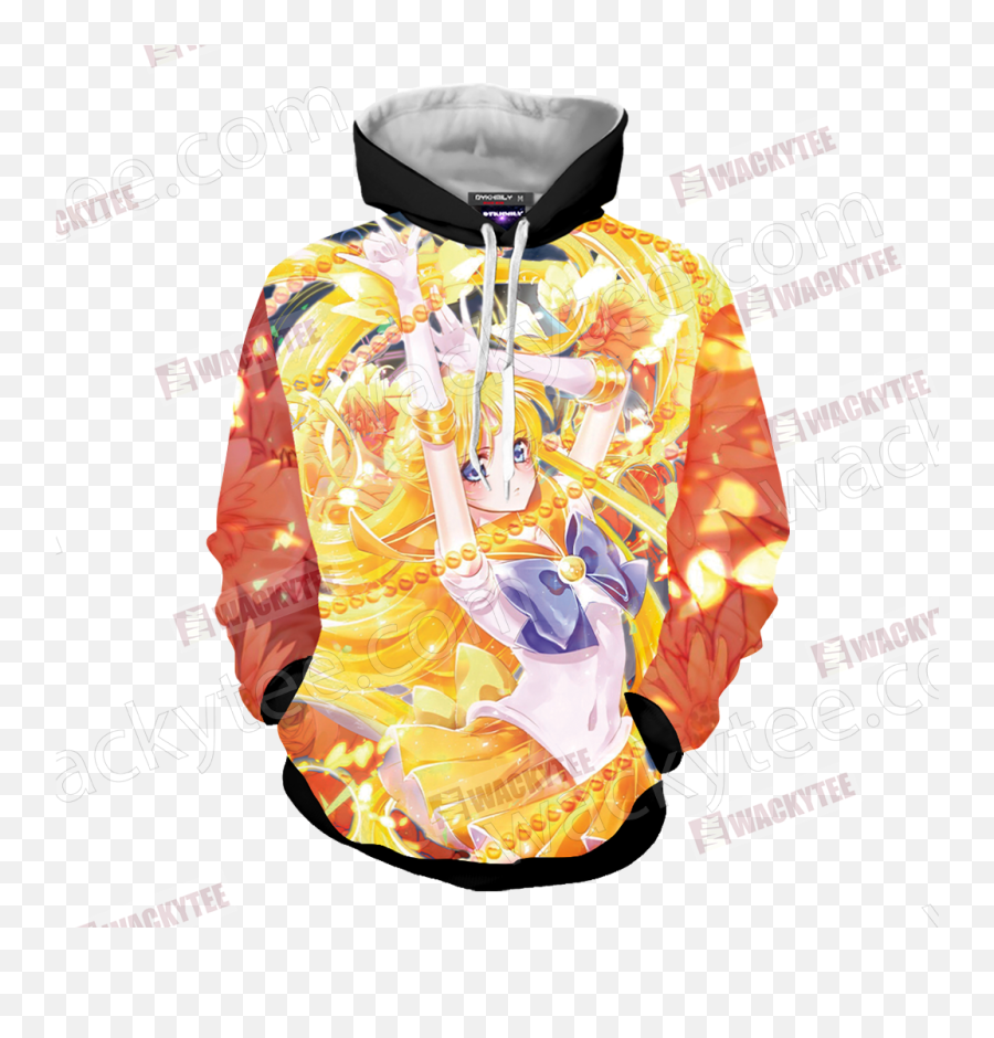 Sailor Moon Venus Unisex 3d Hoodie Wackytee - Dragon Ball Z Frieza Hoodie Png,Sailor Venus Png