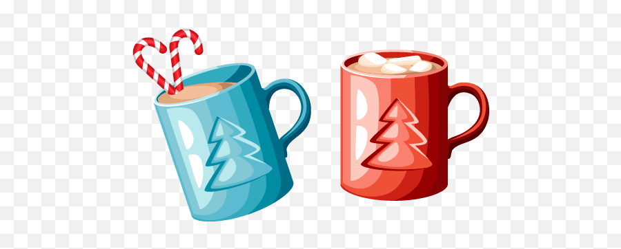 Cocoa With Marshmallows And Candy Cane Cursor U2013 Custom - Serveware Png,Candy Cane Transparent