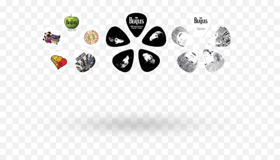 The Beatles Logo Guitar Pick Tins Accessories Du0027addario - Beatles Guitar Pick Png,The Beatles Transparent
