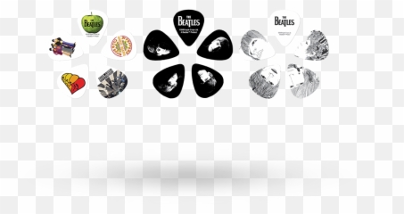 The Beatles Logo Guitar Pick Tins Accessories Du0027addario - png