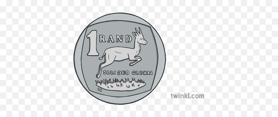 South African 1 Rand Coin Mathematics Currency Ks1 - 1 Rand Coin South Africa Png,South Africa Png