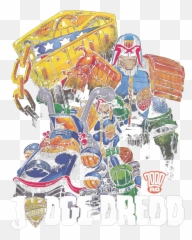 Judge Dredd Bike And Badge Pullover Hoodie - Messy Png,Judge Dredd Logo