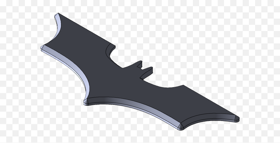 Batarang 3d Cad Model Library Grabcad - Solid Png,Batarang Png