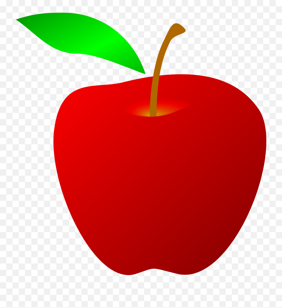 Red Apple With Green Leaf Free Image - Very Hungry Caterpillar Apple Png,Red Apple Png