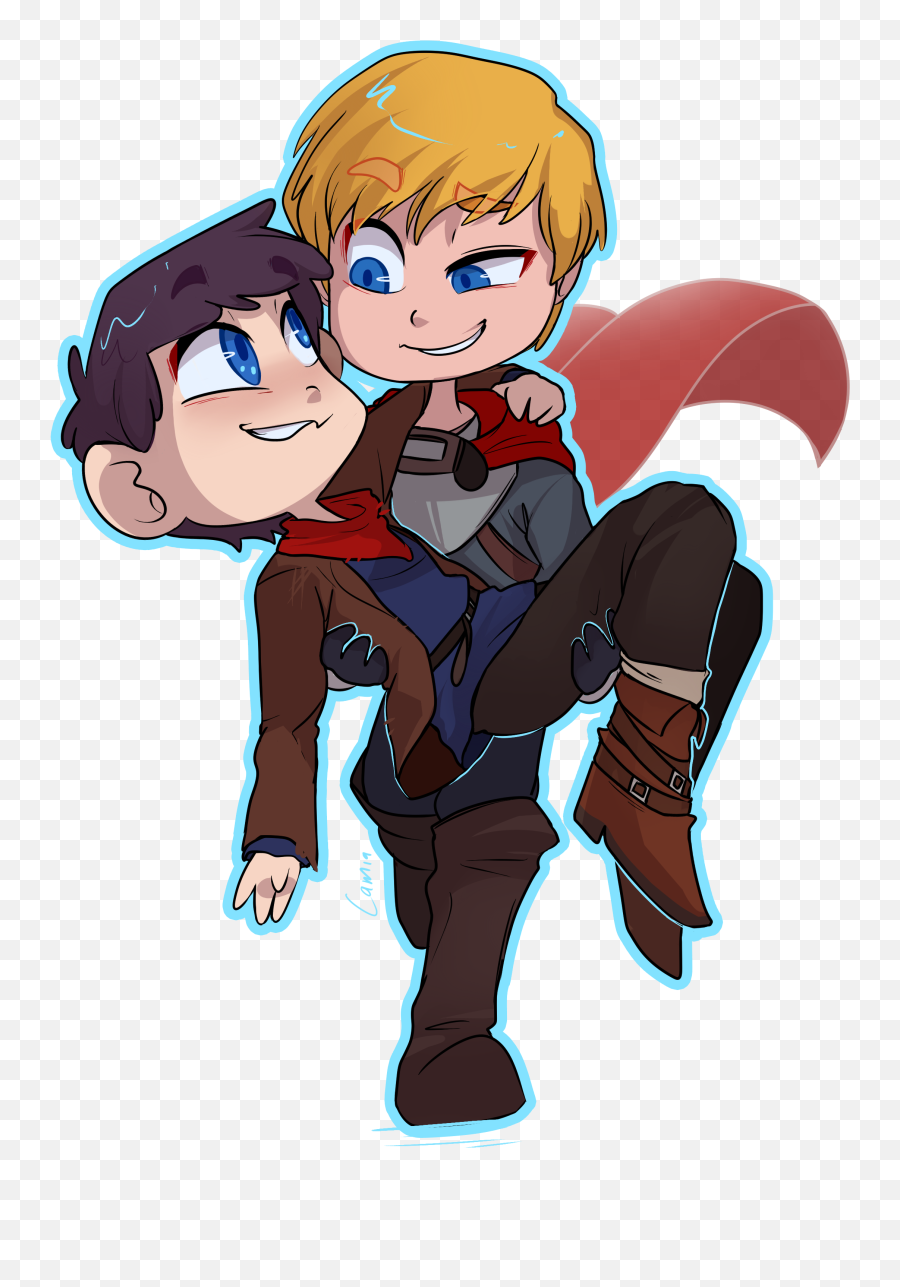 Download Tags Merlin Arthur Merthur - Merlin And Arthur As Anime Png,Merlin Png