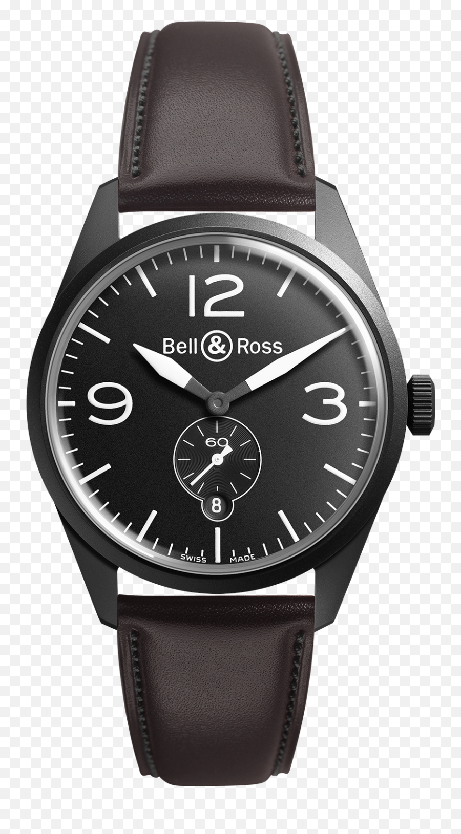 Bell U0026 Ross Watch Vintage Br 123 Carbon Black Brv123 - Blca Bell Ross Vintage Png,Swis Army Logo