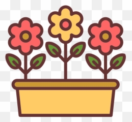 Nature Botanical Flowers Pot Garden Blossom Icon - Icon png