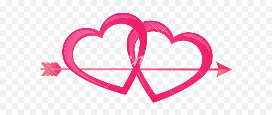 Pink Heart Love Arrow Design - Heart With Arrow Design Png,Love Arrow Png