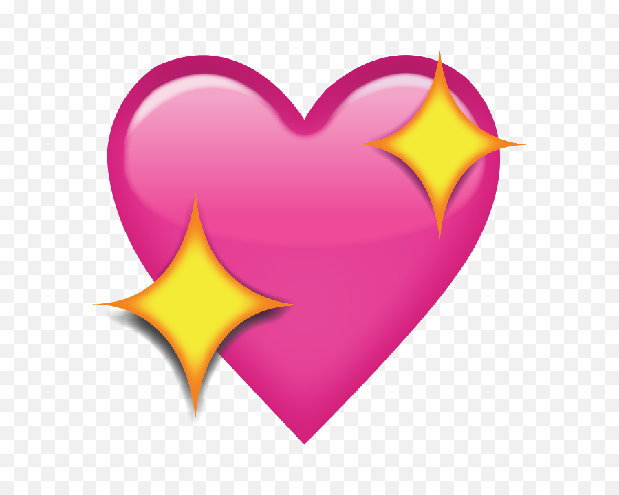Sparkling Pink Heart Emoji - Iphone Heart Emoji Transparent Background Png,Iphone Heart Emoji Png