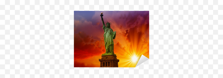 Sticker Wonderful Upward View Of Statue Liberty Symbol - Statue Of Liberty Png,Statue Of Liberty Icon Png
