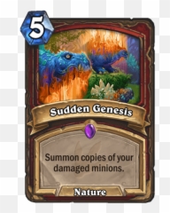 Sudden Genesis - Warrior Card Hearthstone Icy Veins png