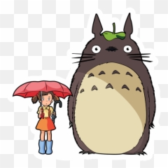 My Neighbor Totoro And Mei Kusakabe Sticker - Mania Wallpaper Cell Phone png