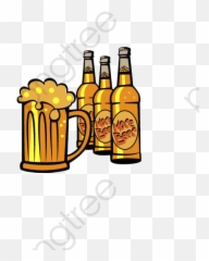 Beer Clipart Halloween - Bottles Of Cartoon Png Vector