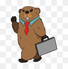 Groundhog Character In 17 Different Professions For - Anthropomorphism png