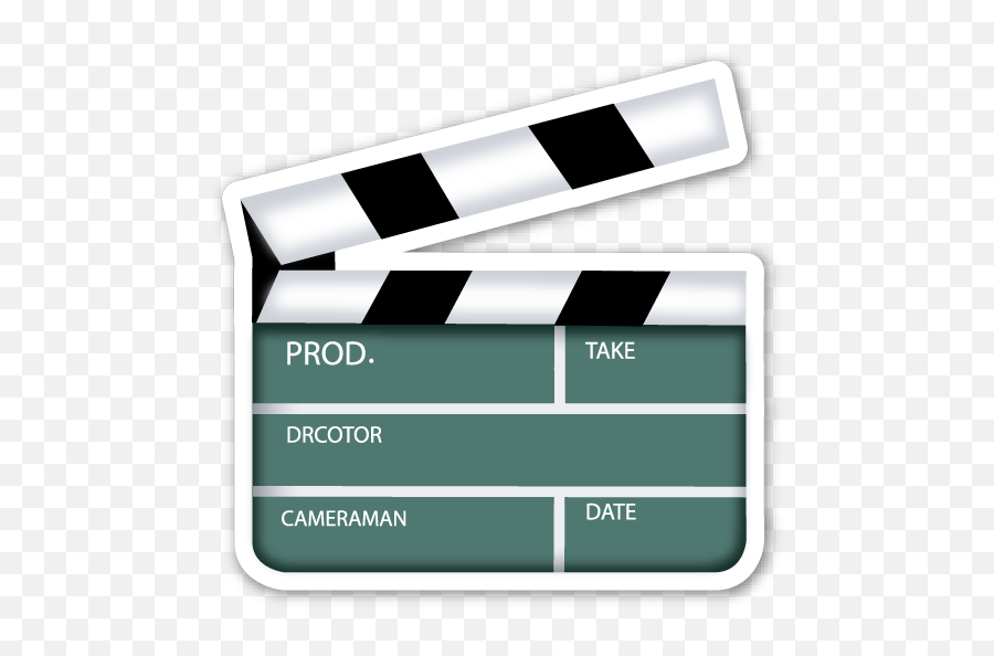 Clapper Board Emoji Png - Hollywood Emoji,Clapper Board Png