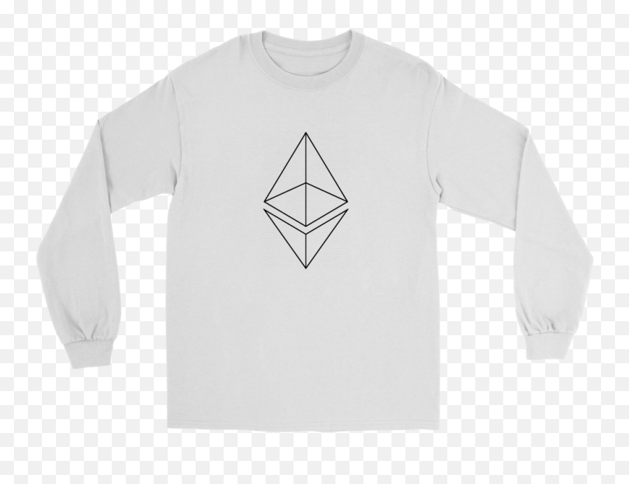 Download Hd Ethereum Logo Cryptocurrency Long Sleeve Shirt Png