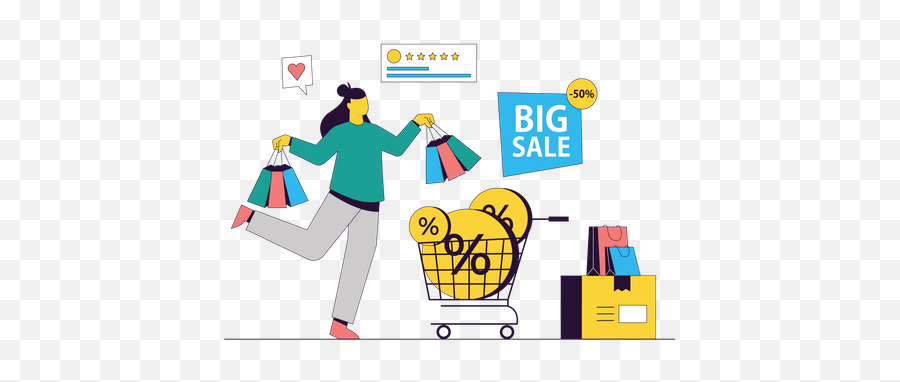 Best Premium Shopping Discount Offer Illustration Download - Language Png,Icon Baazar