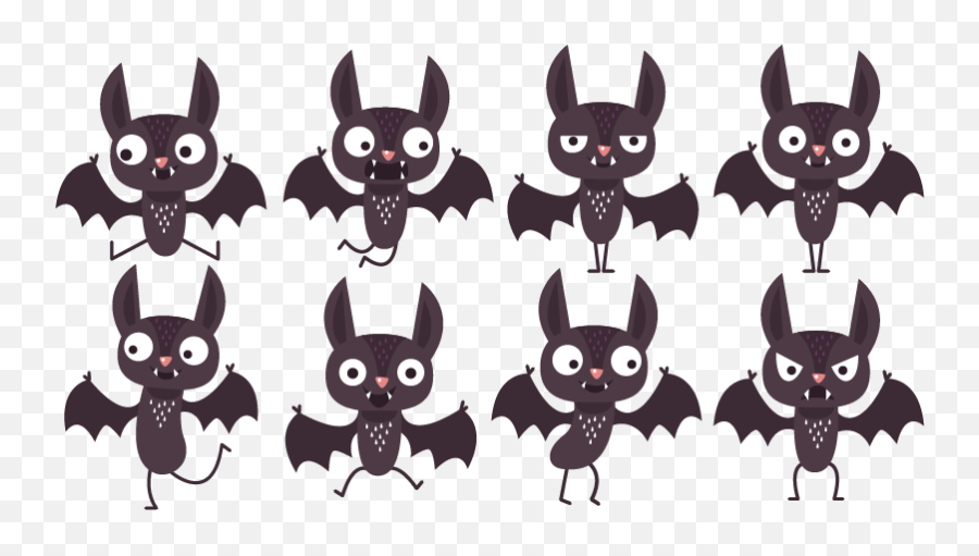 Spooky Bats For Halloween - Tenstickers Cartoon Png,Halloween Bat Png