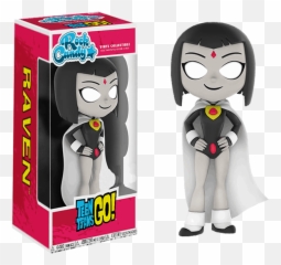 Dc Comics - Teen Titans Go Raven In White Rock Candy Vinyl Figure Teen Titans Go Toy Png,Teen Titans Logo Png