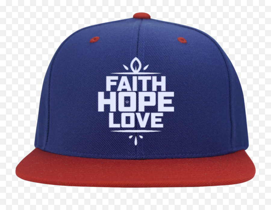 Download Hd Faith Hope Love Flat Bill High - Profile Snapback Baseball Cap Png,Snapback Png