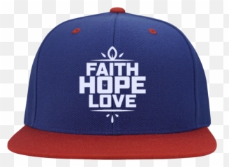 Download Hd Faith Hope Love Flat Bill High - Profile Snapback Baseball Cap Png,Snapback Png