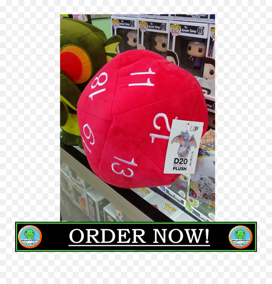 D20 Jumbo Plush Die Dragon - Sphere Png,Pokemon Red Logo