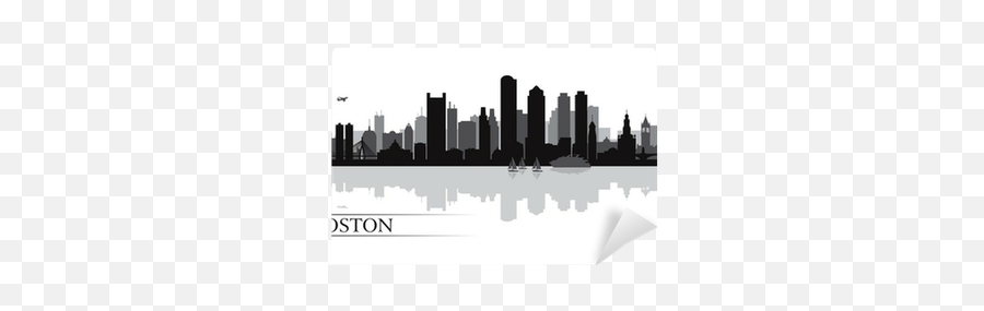 Boston City Skyline Silhouette - Boston Background Png,Boston Skyline Silhouette Png