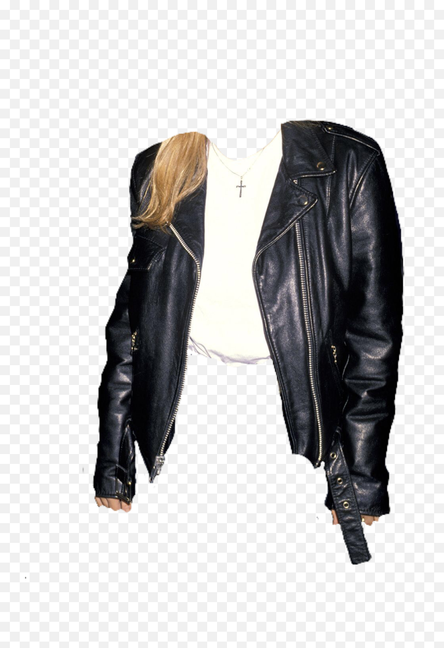 Black Leather Jacket Polyvore Moodboard - Grunge Drew Barrymore 90s Style Png,Leather Jacket Png
