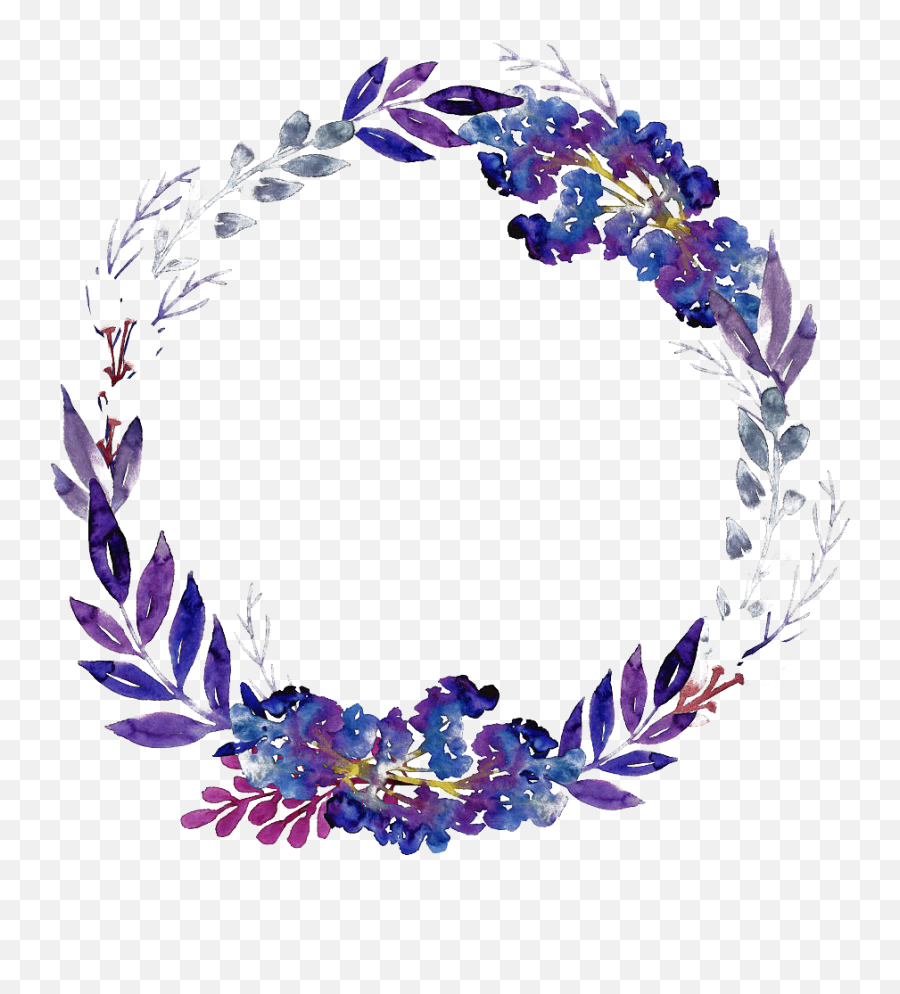 Round Lilac Wreath Png High - Quality Image Png Arts Purple Wreath Png,Floral Wreath Png