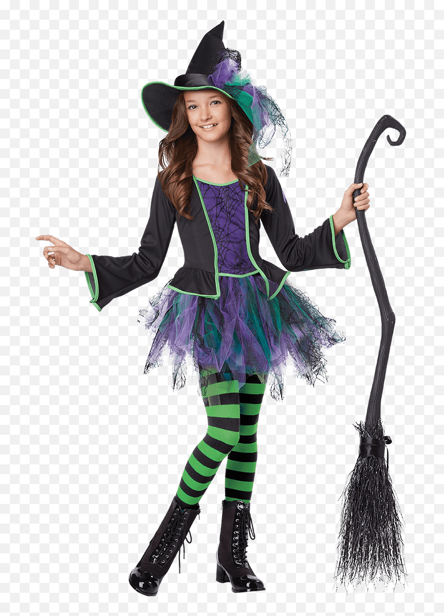 Child Festive Witch Costume - Costume Png,Witches Hat Png