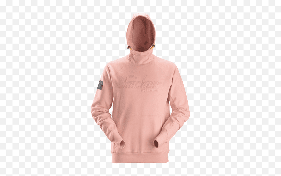 085441 - Snickers Logo Hoodie 2881 Devon Pink Werksweaters Snickers Pull Rose Png,Snickers Logo