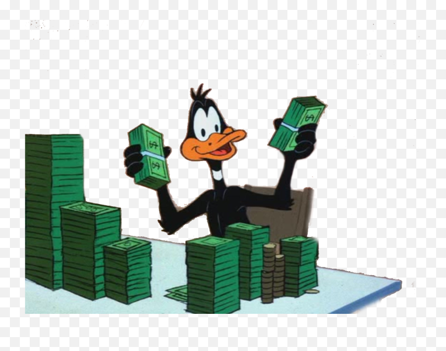 Stacks Of Cash Png - Transparent Daffy Counting Stacks 4 Ur Money Cartoon,Daffy Duck Png