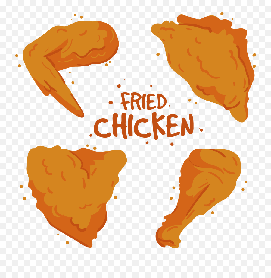 Fried Chicken Buffalo Wing Kfc Nugget - Fried Fried Chicken Cartoon Png,Chicken Nugget Png